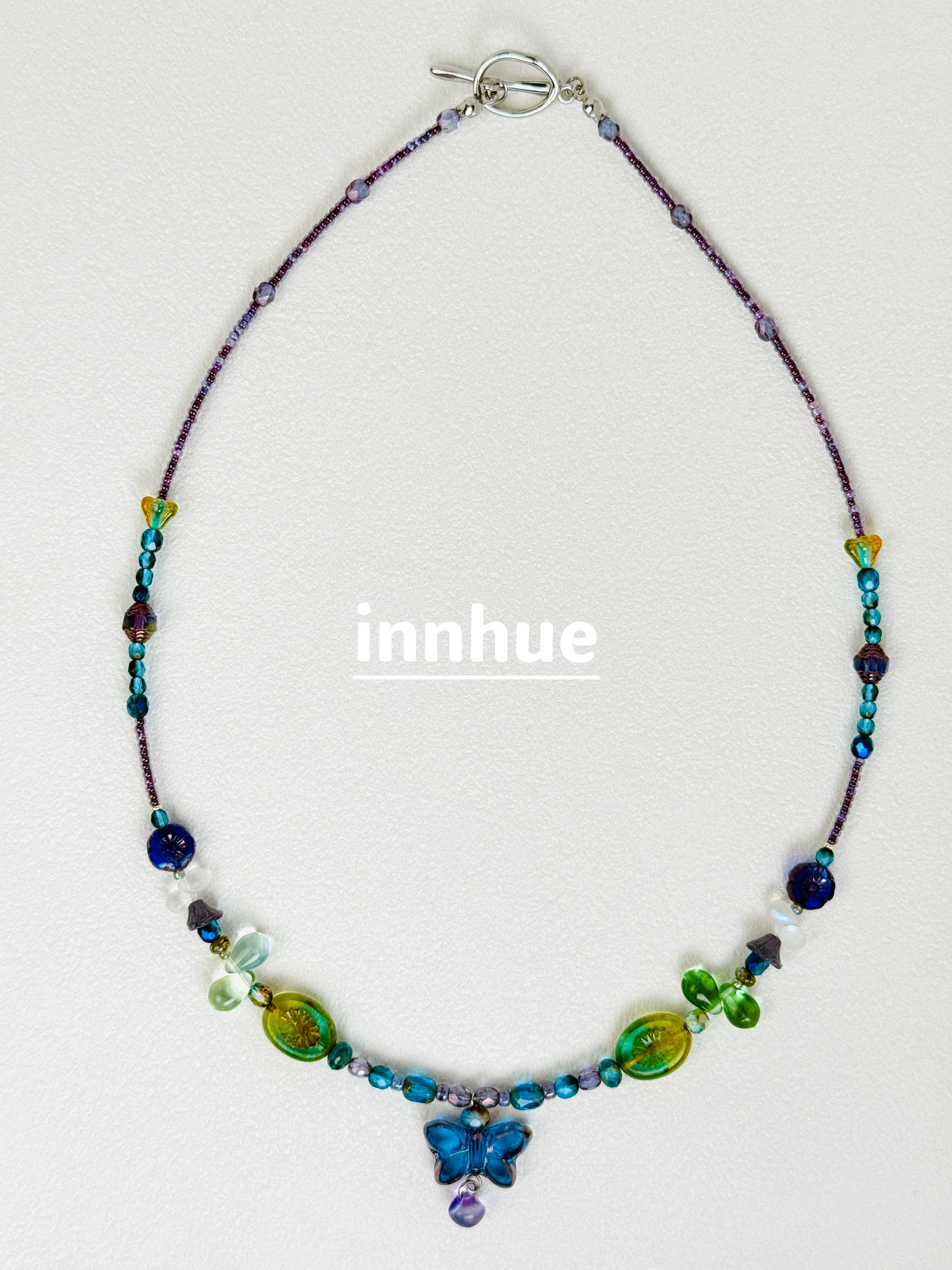 Every Colour Showed Up — Violet Butterfly Statement Necklace