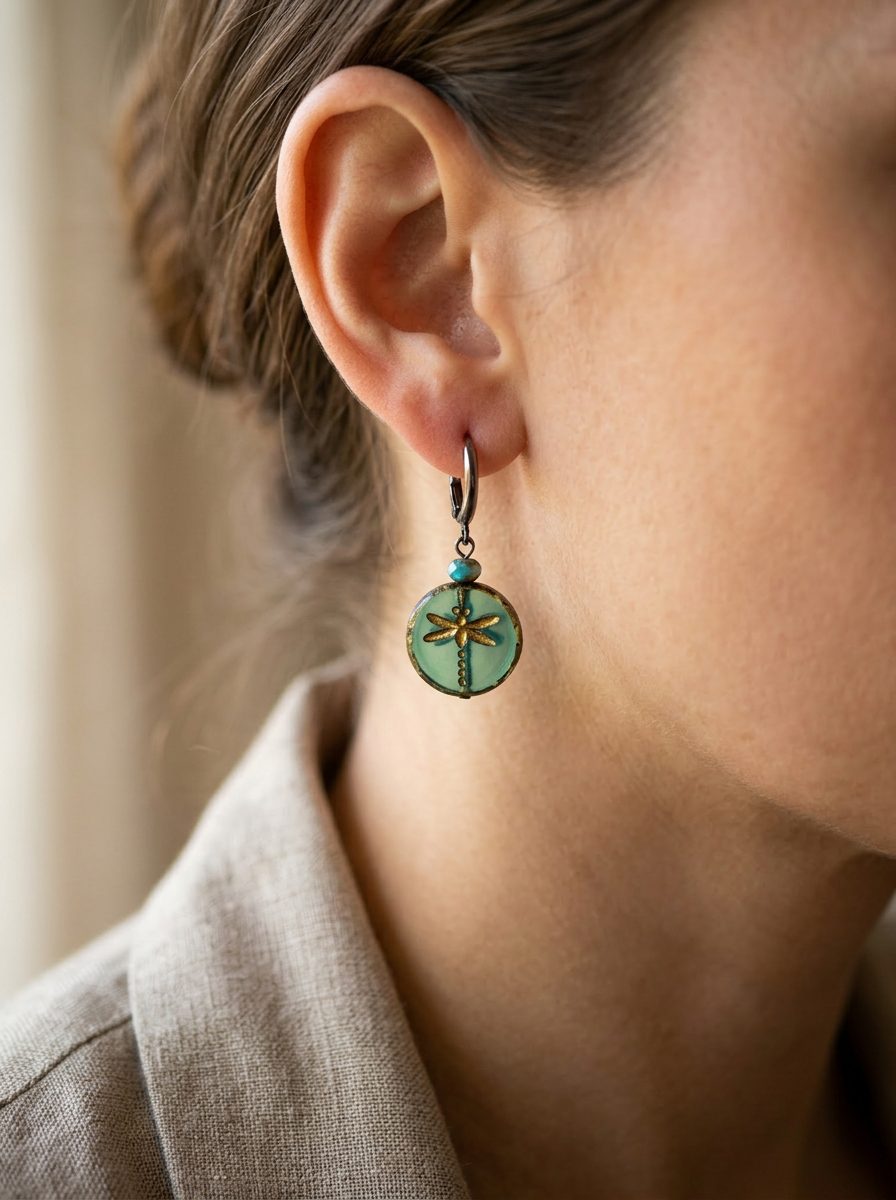 The Garden Versatility Set - Interchangeable Glass Charms with Tarnish-Free Hoops view 1