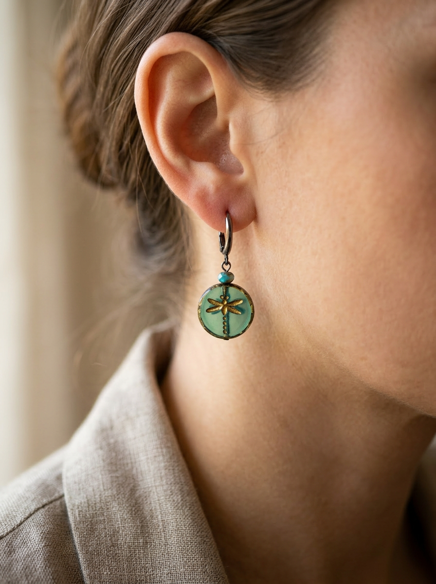 The Garden Versatility Set - Interchangeable Glass Charms with Tarnish-Free Hoops view 1
