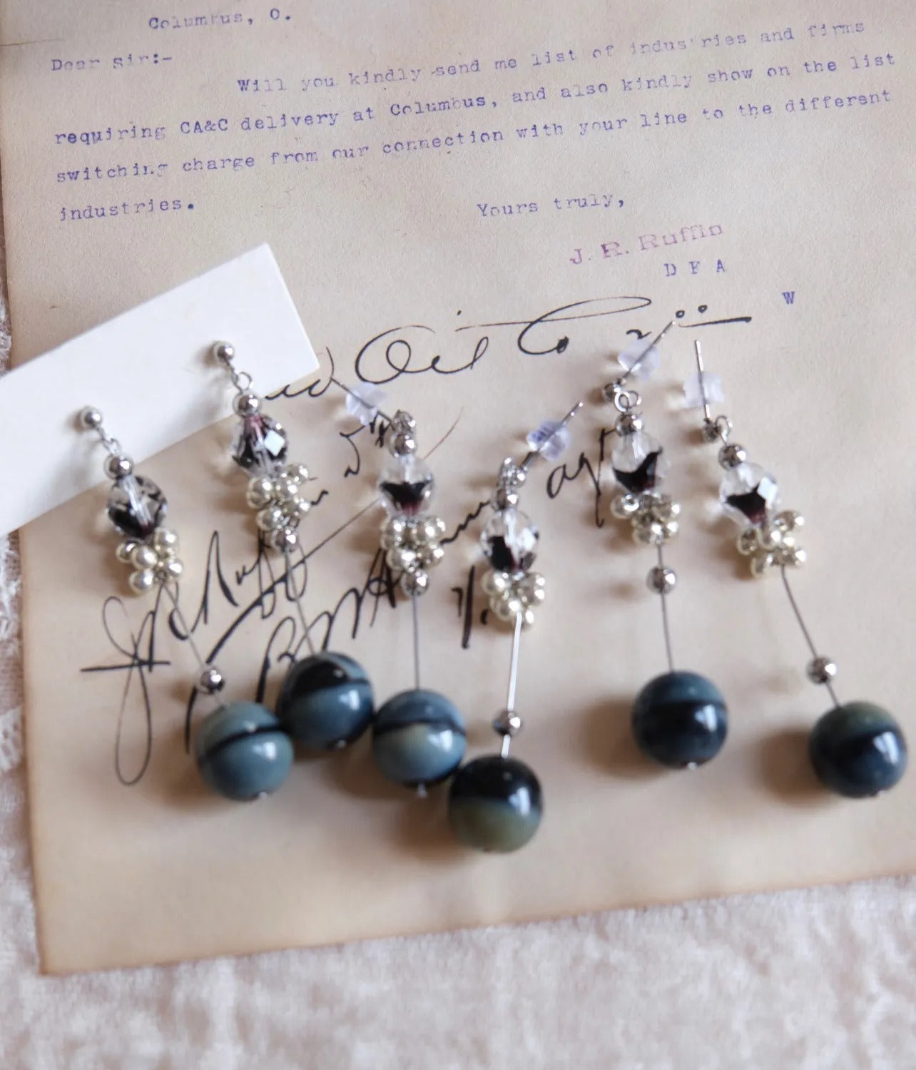 Star of Dawn — Czech Glass Drop Earrings view 1