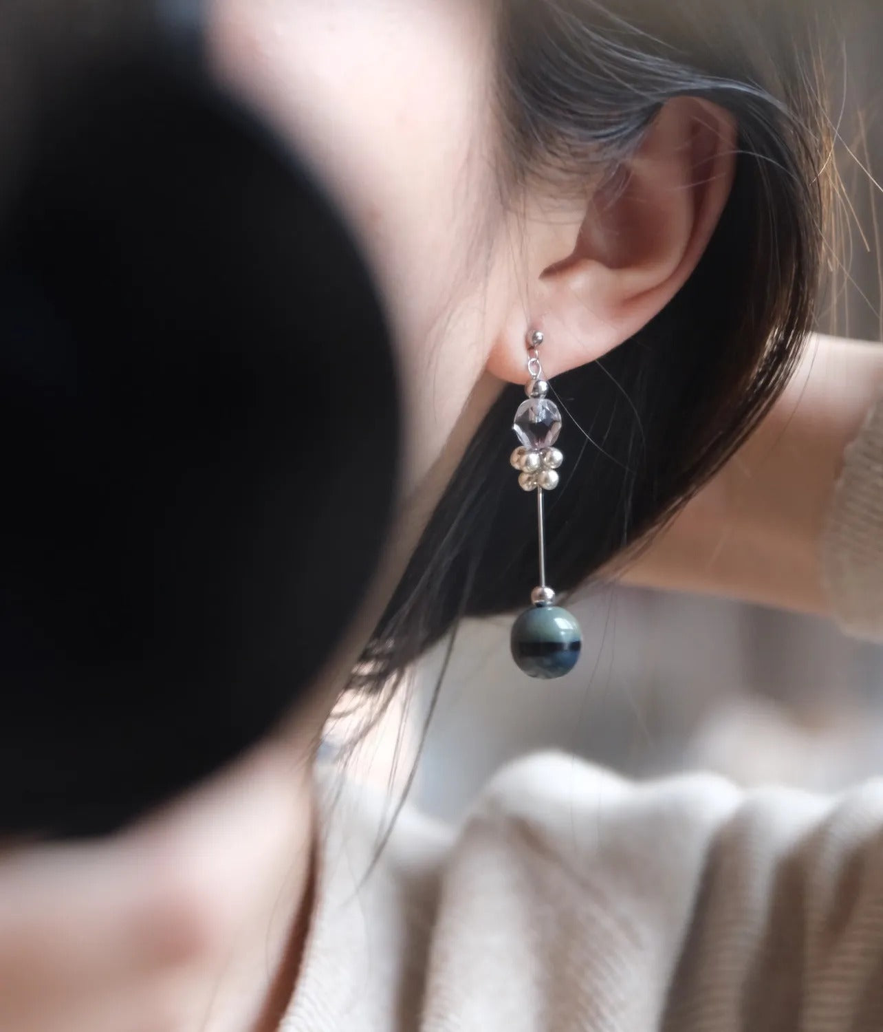 Star of Dawn — Czech Glass Drop Earrings view 2