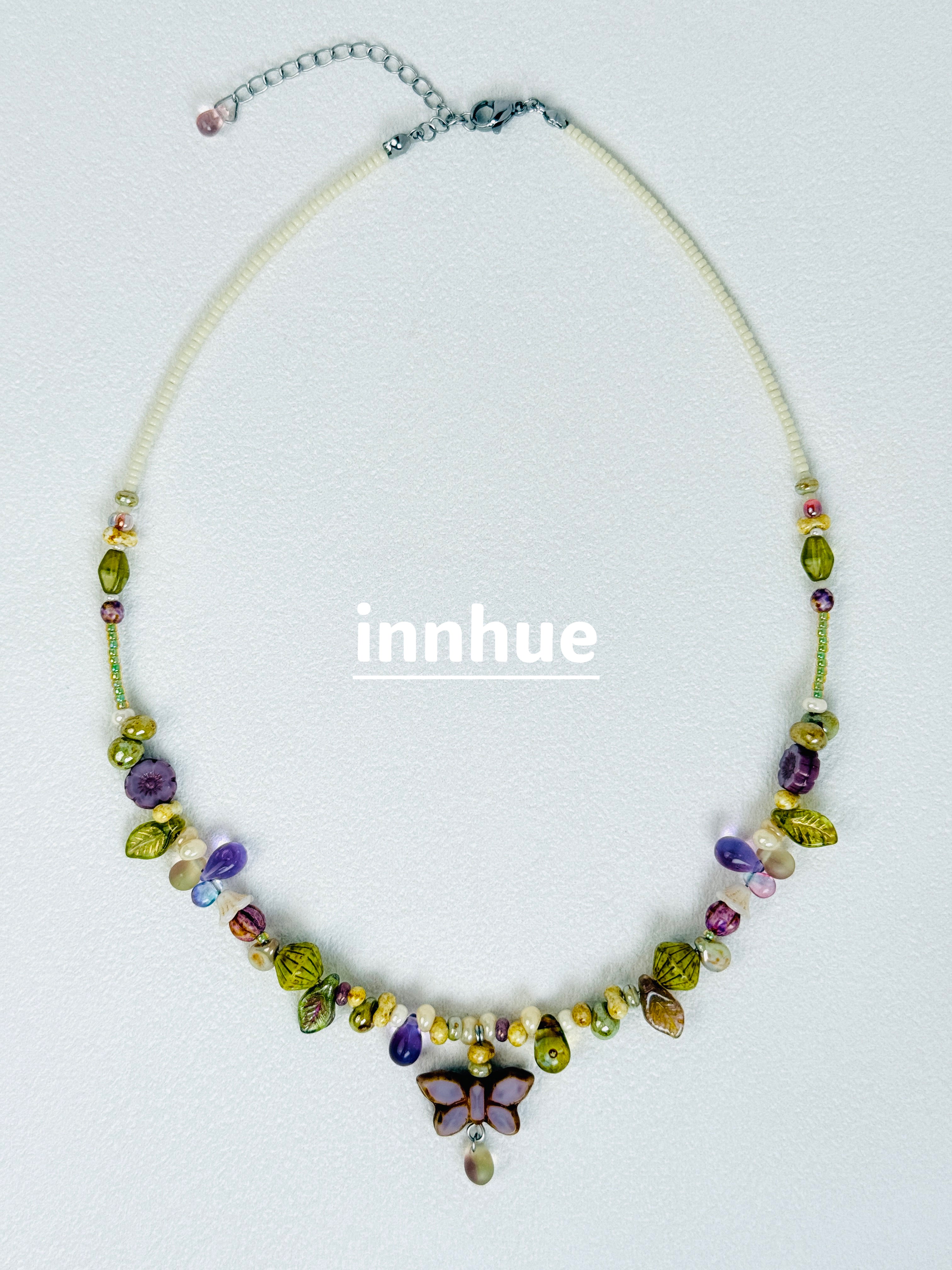The Afternoon That Stayed — Butterfly Beaded Necklace