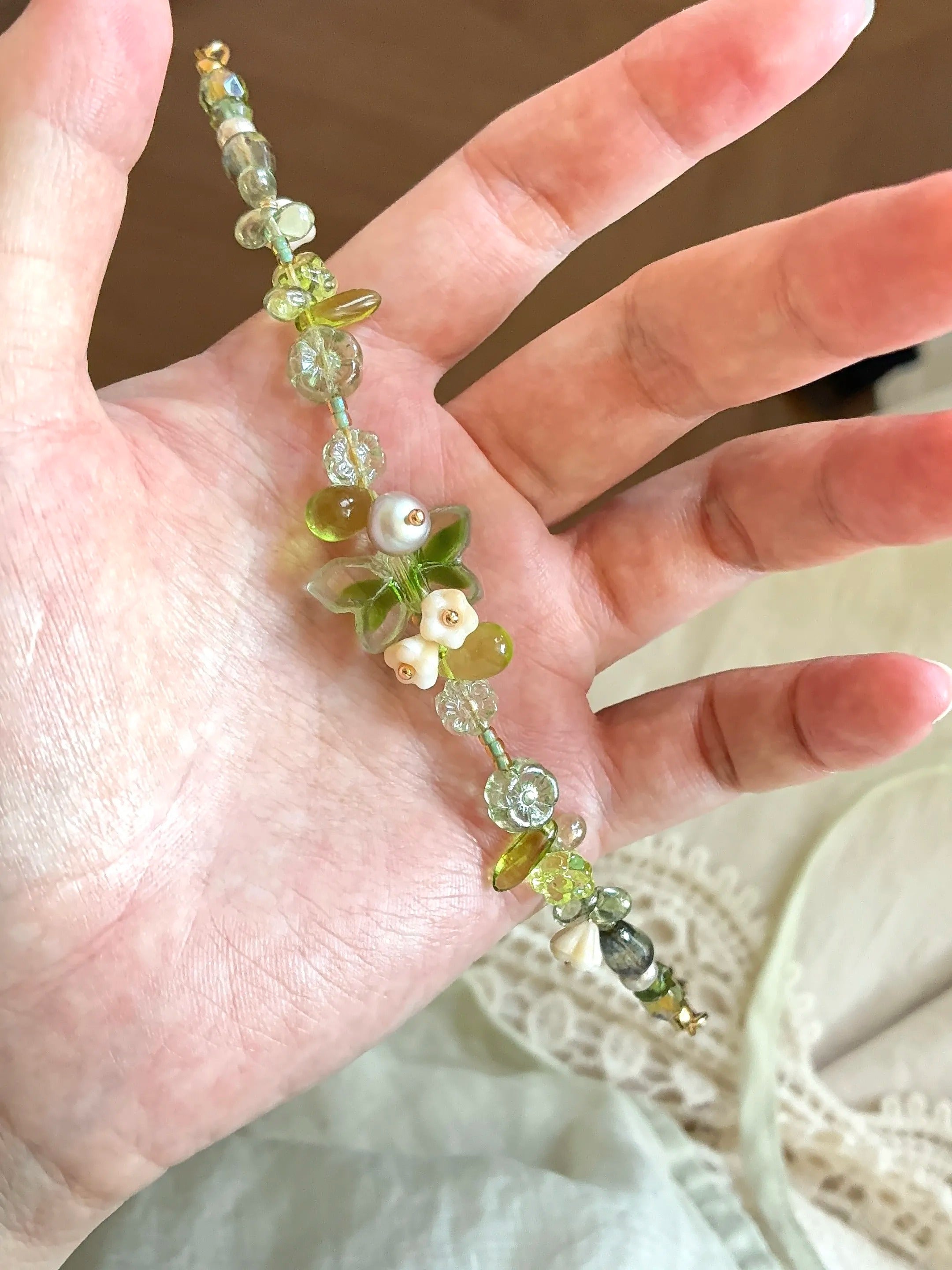 Where the Moss Remembers — Earthy Beaded Bracelet